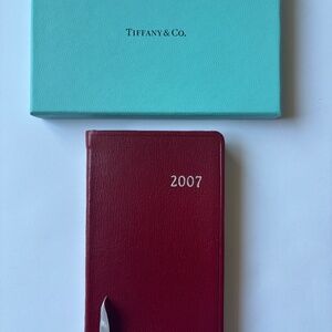 NIB Tiffany & Company Red, Burgundy, Maroon Date Book 2007